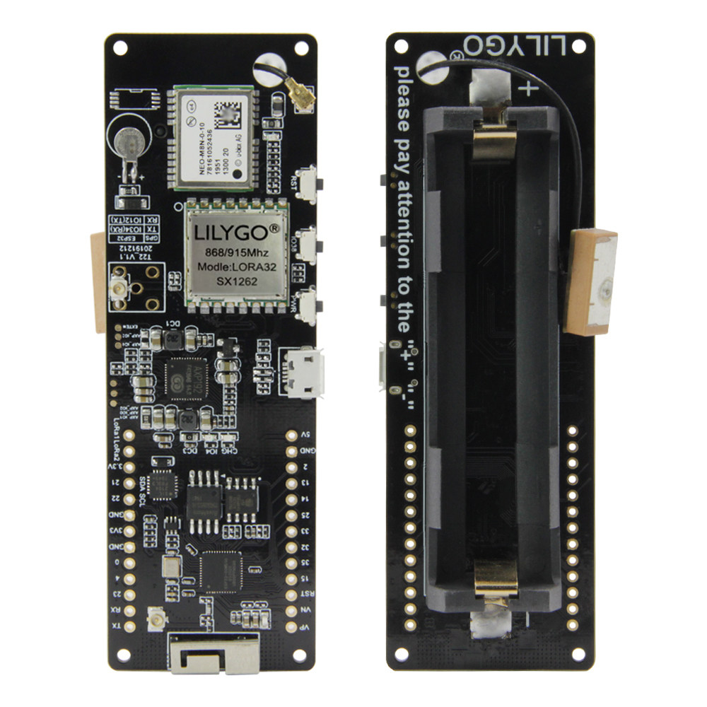 LILYGO T-BEAM V1.2 ESP32 LoRa  - đánh giá và giá Esp32 Battery Holder Lipo