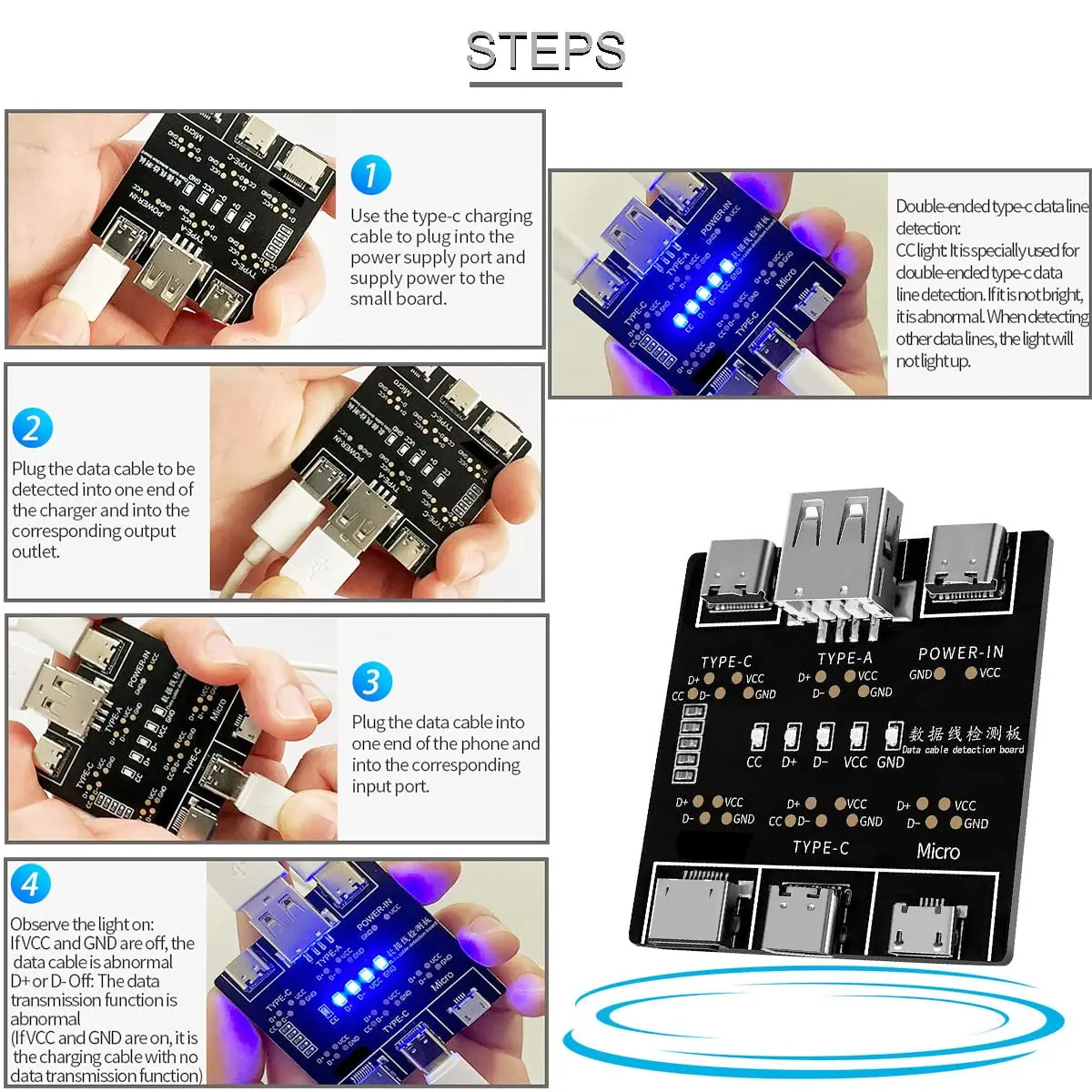 1-3Pcs DT3 USB Tester Data Cab - đánh giá và giá Micro Usb Cable