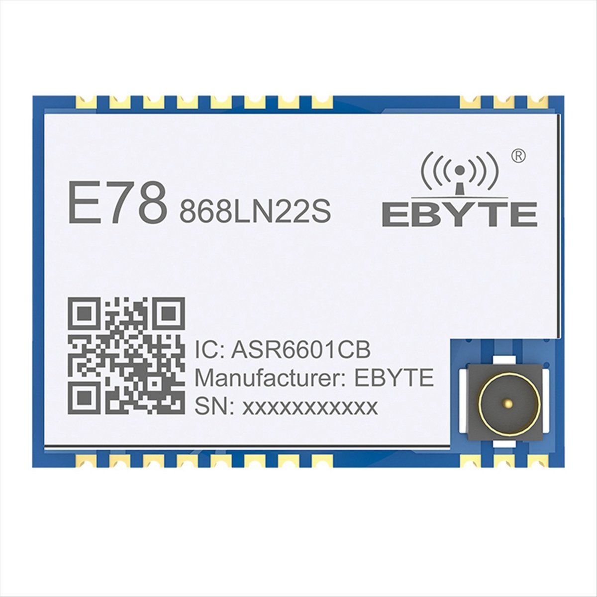 A73T LoRaWAN SoC E78-868LN22S  - đánh giá và giá Ipex Connector