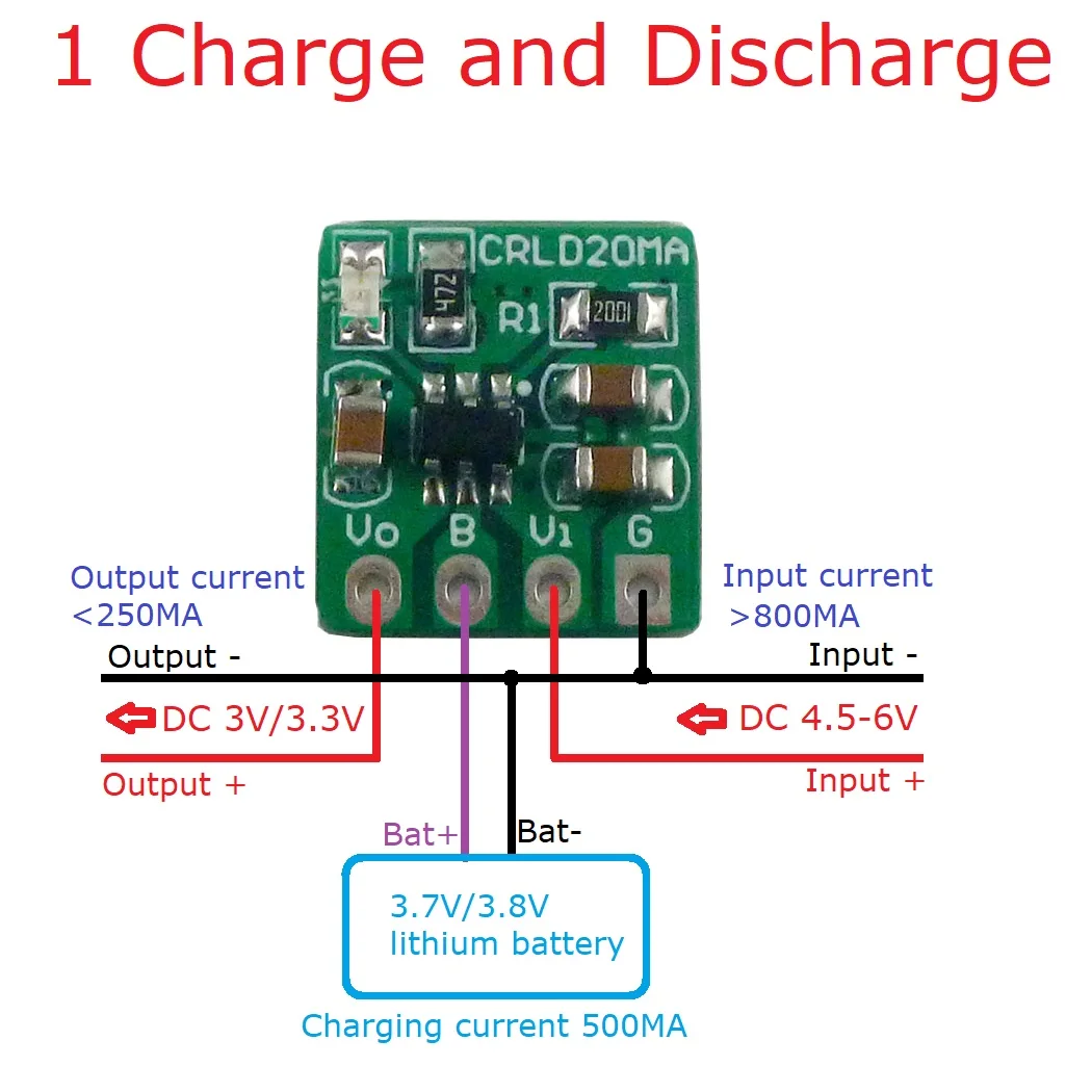 5X CRLD20MA Mini 2 in 1 3.7V 3 - đánh giá và giá Li Ion Charger Module